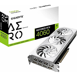 Gigabyte GeForce RTX 4060 Aero OC 8GB GDDR6 vaizdo plokštė (GV-N4060AERO OC-8GD)