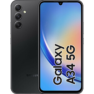 Išmanusis telefonas Samsung Galaxy A34 5G 6/128GB Black (SM-A346BZKAEUE)