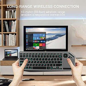 Клавиатура Techly ICTB9801TB RF Wireless + Bluetooth QWERTY US English Black