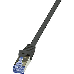 Pats laidas „LogiLink CAT 6a S/FTP Black“, 0,5 m (CQ3023S)