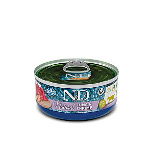 FARMINA N&D Cat Natural Tuna&Shrimp - влажный корм для кошек - 140 г