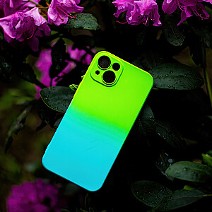 Fusion Neogradient case 3 silikoninis dėklas, skirtas Apple iPhone 12 žaliai mėlynai