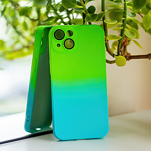 Fusion Neogradient case 3 silikoninis dangtelis, skirtas Samsung A135 Galaxy A13 4G žaliai mėlynas