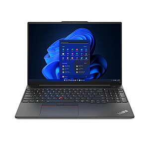 Ноутбук Lenovo ThinkPad   E16 (Gen 1) Black, 16 ", IPS, WUXGA, 1920 x 1200, Anti-glare, Intel Core i7, i7-1355U, 16 GB, DDR4-3200, SSD 512 GB, Intel Iris Xe Graphics, No Optical drive, Windows 11 Pro, 802.11ax, Bluetooth version 5.1, Keyboard language Engli