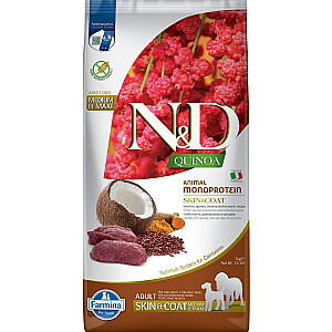 FARMINA N&D Quinoa Dog Skin & Coat Venison&Coconut Adult Medium&Maxi - sausas maistas šunims - 7 kg