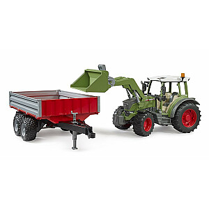 BRUDER 1:16 Fendt Vario 211 traktorius su priekiniu krautuvu ir paverčiama priekaba, 02182
