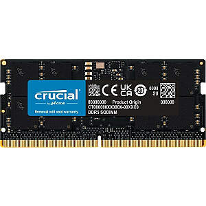 Nešiojamojo kompiuterio atmintis „Crucial SODIMM“, DDR5, 16 GB, 5600 MHz, CL46 (CT16G56C46S5)