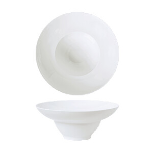 PLOKŠTĖ FINE PLUS DEEP SU KRAŠTU 24 cm, BALTAS, PORCELINAS, Leela Baralee