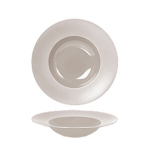 PLOKŠTĖ FINE PLUS SATIN DEEP 27cm, PEARL GREY, PORCELINAS, Leela Baralee