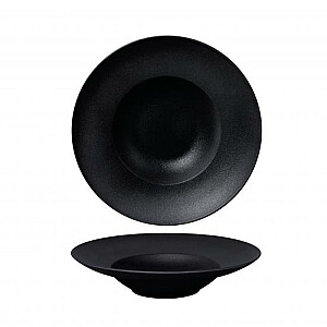 FINE PLUS DEEP SATIN PLOKŠTĖ 27cm, JUODA, PORCELININĖ, Leela Baralee
