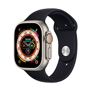 Ремешок для часов Fusion Silicone для Apple Watch 8 | 7 | 6 | 5 | 4 | 3 | 2 | SE (45 | 44 | 42mm) черный