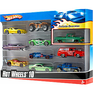 Dešimt „Hot Wheels“ komplektų 1:64 (54886)