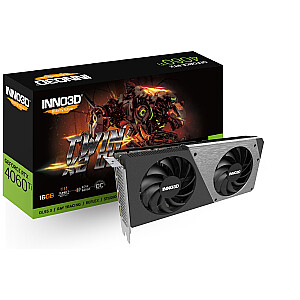 Vaizdo plokštė INNO3D GeForce RTX 4060 Ti Twin X2 OC 16 GB