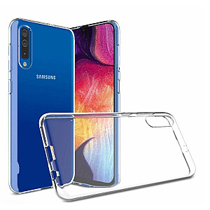 Fusion Ultra Back Case 0,3 mm patvarus silikoninis dėklas, skirtas Samsung A705 Galaxy A70 skaidrus