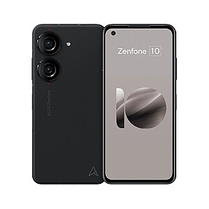 Asus Zenfone 10 Midnight Black, 5,92 col., Super AMOLED, 1080 x 2400 pikselių, Qualcomm SM8550, Snapdragon 8 Gen2, vidinė RAM 8 GB, 128 GB, Dvi SIM kortelė, Nano-SIM, 3G, 4G, 50+, 1 pagrindinė kamera MP, antrinė kamera 32 MP, Android, 13, 4300 mAh