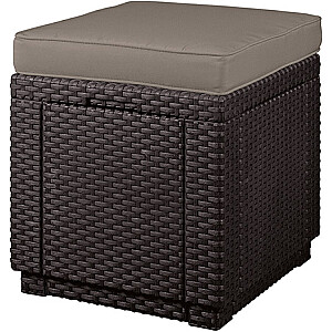 Садовый стул/ящик Cube с подушкой коричневый