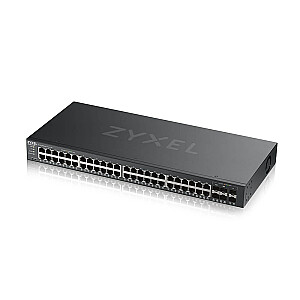 „Zyxel“ tinklo jungiklis GS2220-50-EU0101F valdomas L2 Gigabit Ethernet (10/100/1000) juodas