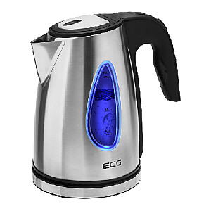 ECG RK 1740 Электрический чайник, 1,7 л, 2000 Вт, Синий свет, Дизайн из нержавеющей стали