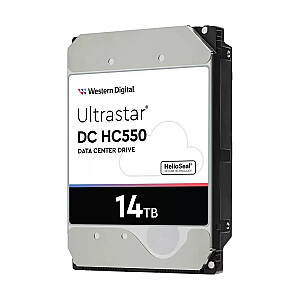 „Western Digital Ultrastar DC HC550“ serverio kietasis diskas WUH721814ALE6L4 (14 TB; 3,5 colio SATA III)