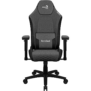 Aerocool CROWNASHBK, эргономичное игровое кресло, регулируемые подушки, технология AeroWeave, черный