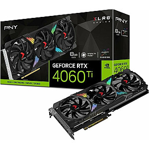 Видеокарта PNY GeForce RTX 4060Ti XLR8 Gaming Verto Epic-X RGB 8 ГБ GDDR6 (VCG4060T8TFXXPB1)