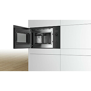 Bosch mikrobangų krosnelė BFL554MB0 31,5 l, ištraukiama, sukamoji rankenėlė, paleidimo mygtukas, jutiklinis valdymas, 900 W, juoda, įmontuota, atitirpinimo funkcija