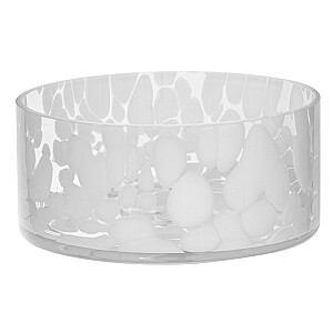 Žvakidės stiklas Fanni K Riekko 18cm baltas 629797
