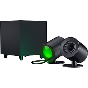 Razer žaidimų garsiakalbiai su laidiniu žemųjų dažnių garsiakalbiu Nommo V2 – 2.1 Bluetooth, juoda