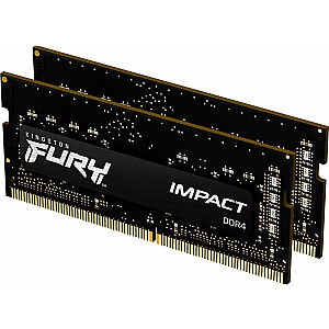 Kingston Fury Impact 32 ГБ [2x16 ГБ, DDR4 CL20 SODIMM, 3200 МГц]