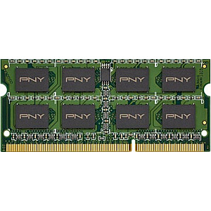 Память для ноутбука PNY SODIMM, DDR3, 8 ГБ, 1600 МГц, (SOD8GBN12800/3L-SB)