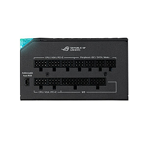 ASUS ROG THOR 850W Platinum II 20+4 kontaktų ATX maitinimo šaltinis juodas, mėlynas, pilkas
