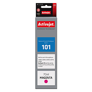 Activejet Ink AE-101M rašalo buteliukas Epson spausdintuvui, Epson 101 pakeitimas; Aukščiausias; 70 ml; violetinė