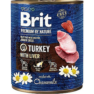 Brit Premium By Nature Turkey&Liver šunims 800g