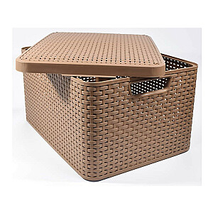 Коробка с крышкой Style L 43,6x32,6x23см коричневая