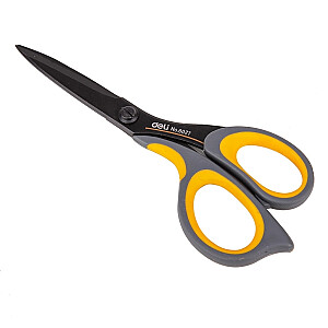 Žirklės DELI E6027, 17,5cm, juodos