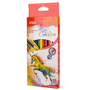 Spalvoti pieštukai DELI EC00300, 12 spalvų