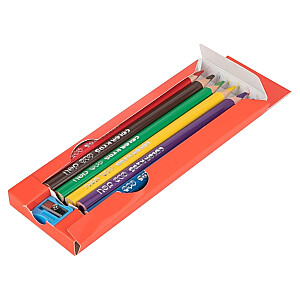 Spalvoti pieštukai DELI EC00660 jumbo, 6 spalvos