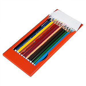 Akvareliniai pieštukai DELI EC00700, 12 spalvų,