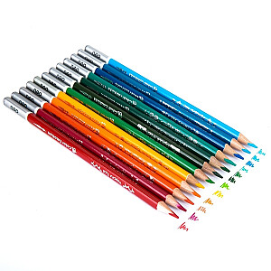 Akvareliniai pieštukai DELI EC00720, 24 spalvos