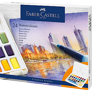 Краски акварельные Faber-Castell Creative Studio, 24 цвета