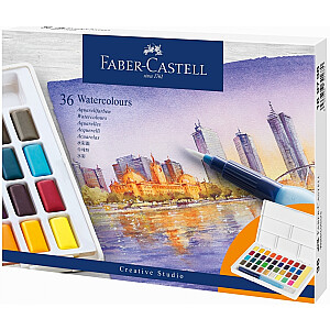 Краски акварельные Faber-Castell Creative Studio, 36 цветов