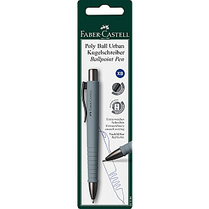 Automatinis rašiklis Faber-Castell PolyBall, XB, 0,6 mm, pilka