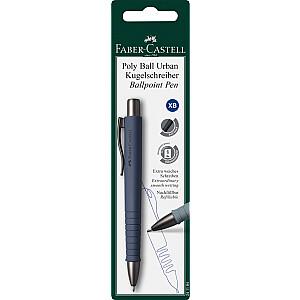 Ручка шариковая автоматическая Faber-Castell PolyBall, XB, 0,6мм, темно-синяя