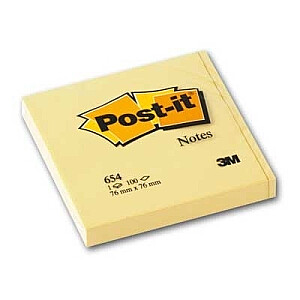 Стикеры Post-it, 76х76мм, 100 листов, желтые.
