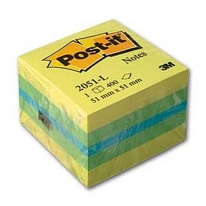 Стикеры Post-it, 51х51мм, 400 листов, желтые и зеленые.