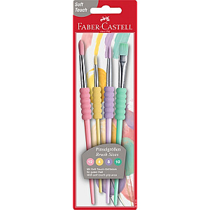 Набор кистей Faber-Castell soft touch, 4 шт, (№ 4,8,10,12)