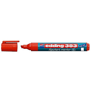 Маркер для бумаги Edding 383, скрещенный кончик, 1-5мм, красный цвет