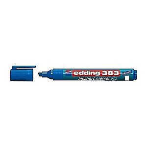 Маркер для бумаги Edding 383, скрещенный кончик, 1-5 мм, синий