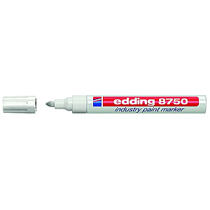 Маркер Edding 8750, круглый наконечник, 2-4мм, с масляными чернилами, для промышленности, белый цвет