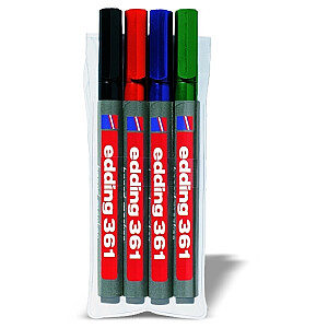 Набор маркеров для белой доски Edding E-361, 4 цвета